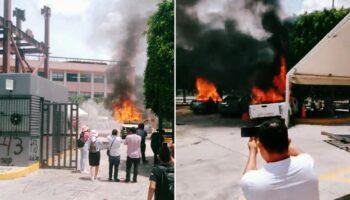 Videos | Normalistas queman autos y vandalizan Congreso de Guerrero