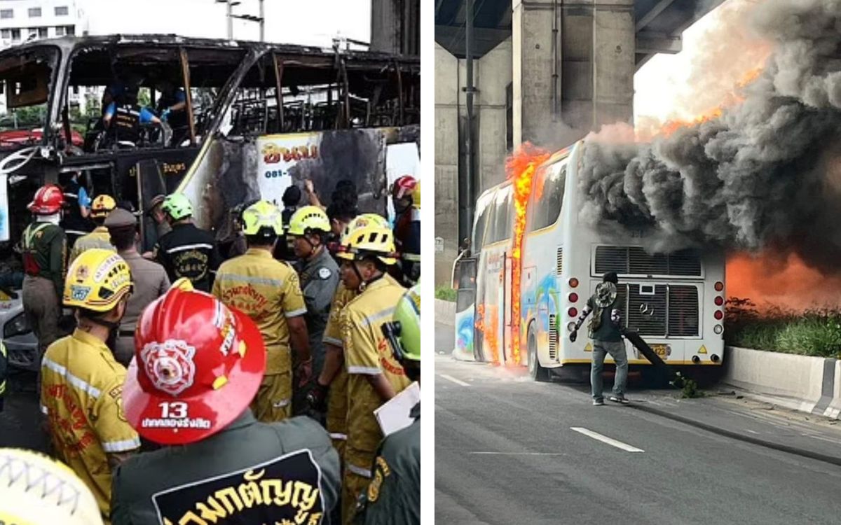 Thailand | School bus catches fire, killing 23 people