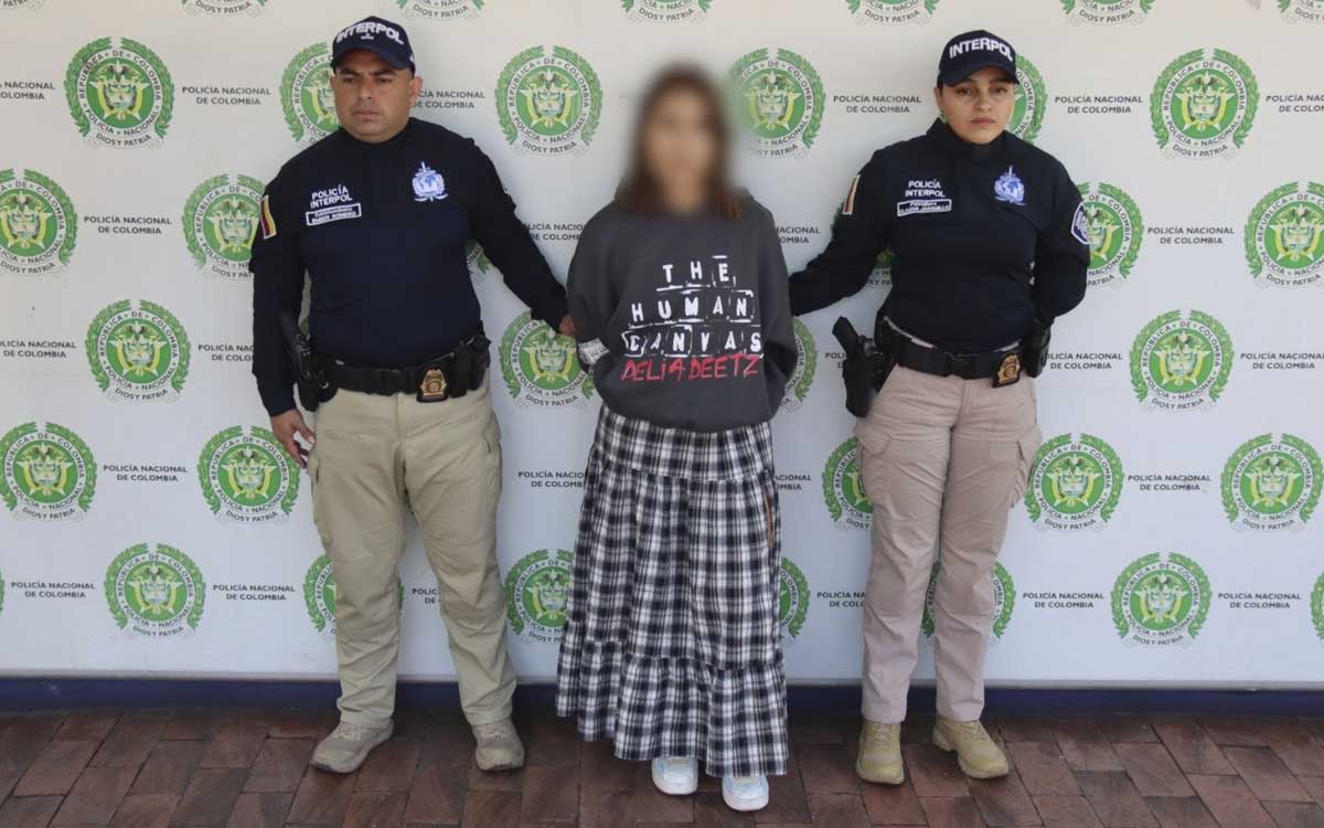 A Mexican woman associated with the Los Mazos gang fell in Colombia | Video