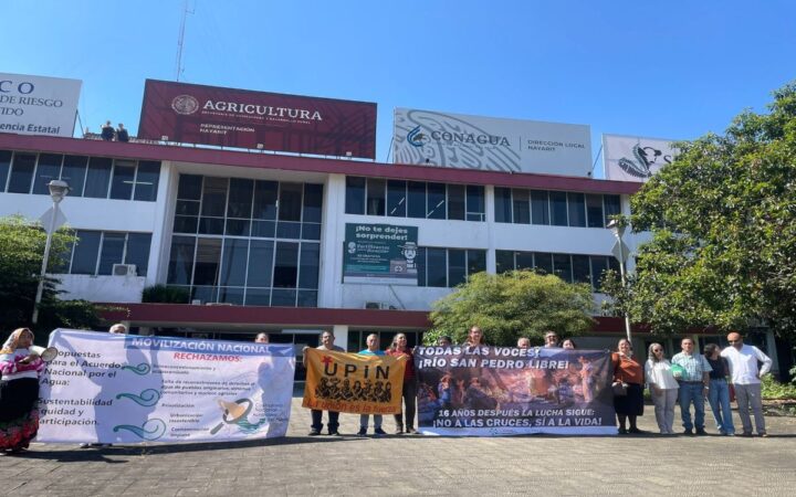 Ciudadanía se manifiesta en Conagua contra reactivación de presa hidroeléctrica en Nayarit Ciudadanía se manifiesta en Conagua contra reactivación de presa hidroeléctrica en Nayarit