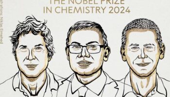 Baker, Hassabis y M. Jumper, Premios Nobel de Química 2024 por descubrimientos sobre proteínas