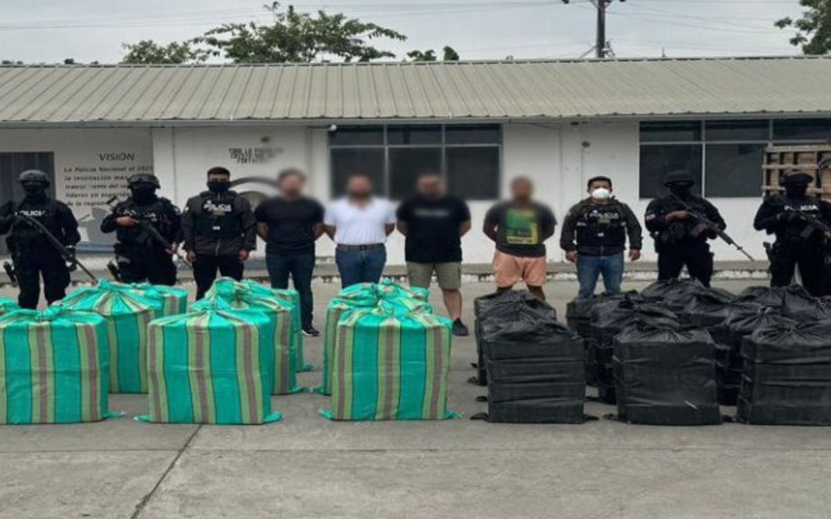 Mexicans and Colombians arrested with 1.5 tons of cocaine in Ecuador