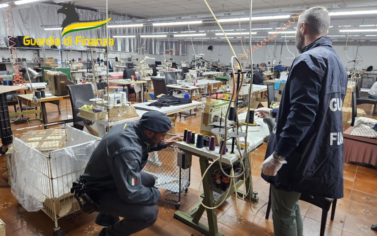 Luxury clothing was produced in Milan through labor exploitation.