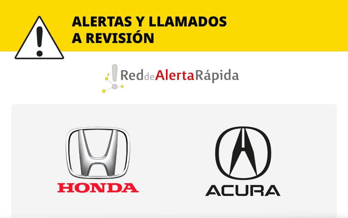 Alerta Profeco: por riesgos mecánicos 100,000 autos Honda y Acura deben revisarse