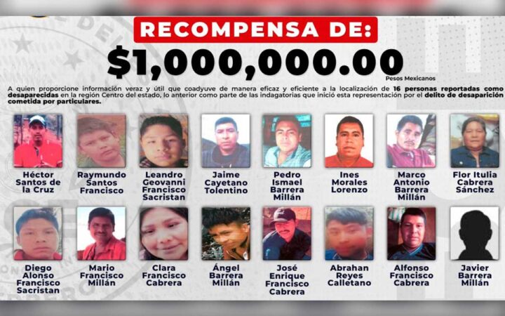 Fiscalía de Guerrero ofrece recompensa para localizar a 16 comerciantes desaparecidos