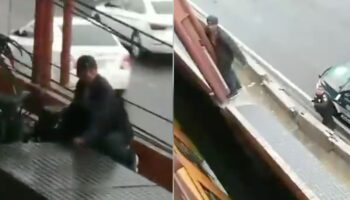 Videos | Otro incidente en el Metro; hombre sube al techo de un tren en la estación Guelatao