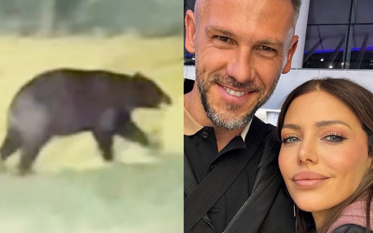 Demichelis y su familia se encuentran con un oso en Monterrey Demichelis y su familia se encuentran con un oso en Monterrey