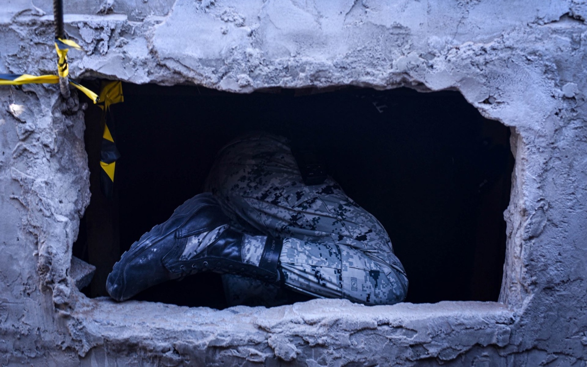 Guardia Nacional excava en la frontera en busca de túneles clandestinos Guardia Nacional excava en la frontera en busca de túneles clandestinos