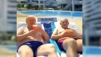 Trump comparte video hecho por IA con una Gaza reconstruida y Elon Musk aventando billetes