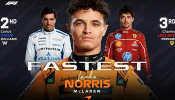 Reinicia F1 con Lando Norris (McLaren) como el más rápido en entrenamientos
