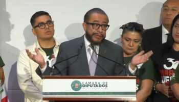 Diputado de Morena usa Cámara de Diputados para promover marcha religiosa