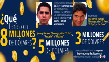 “¿Qué harías con 8 millones de dólares?”; Gobierno de EU anuncia así recompensa por narcos mexicanos