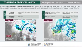 Alvin se debilita a baja presión remanente rumbo a Baja California | SMN