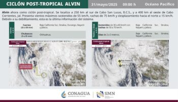 Alvin se debilita pero amenaza con fuertes lluvias camino al norte de México