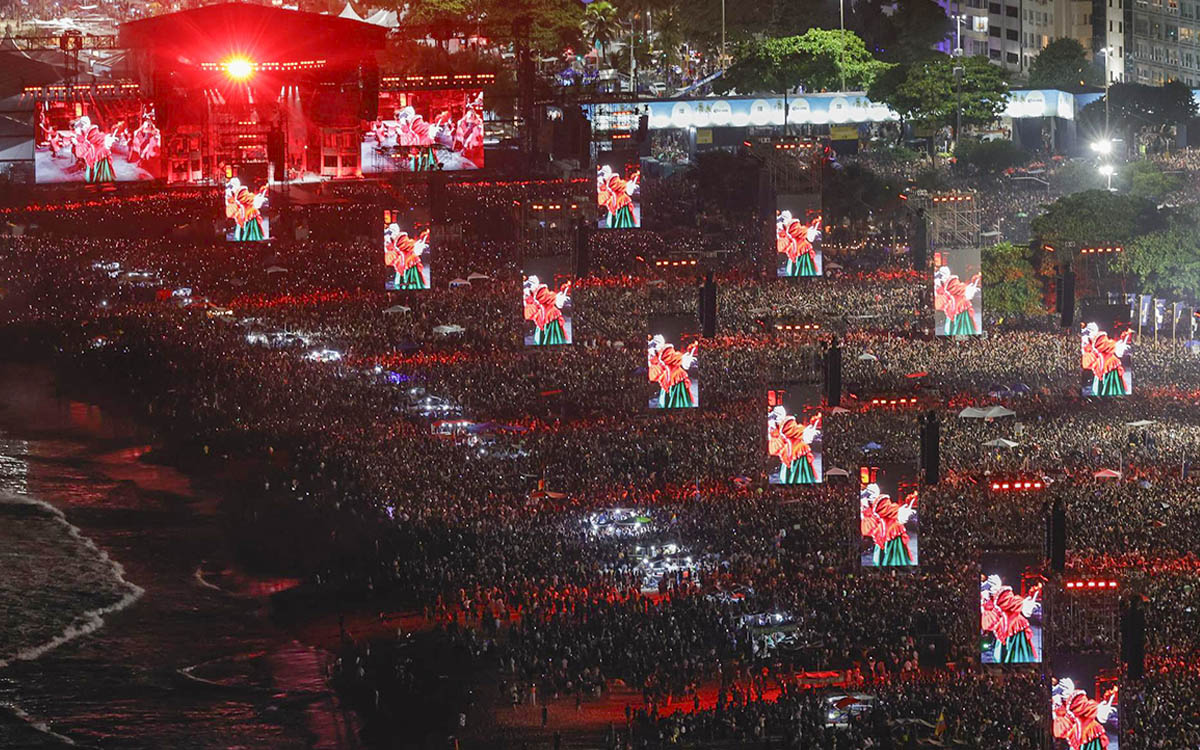 Lady Gaga hace historia y reúne a 2.1 millones de fanáticos en Copacabana