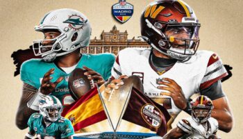 NFL: Chocarán Dolphins y Commanders en el Estadio Santiago Bernabéu