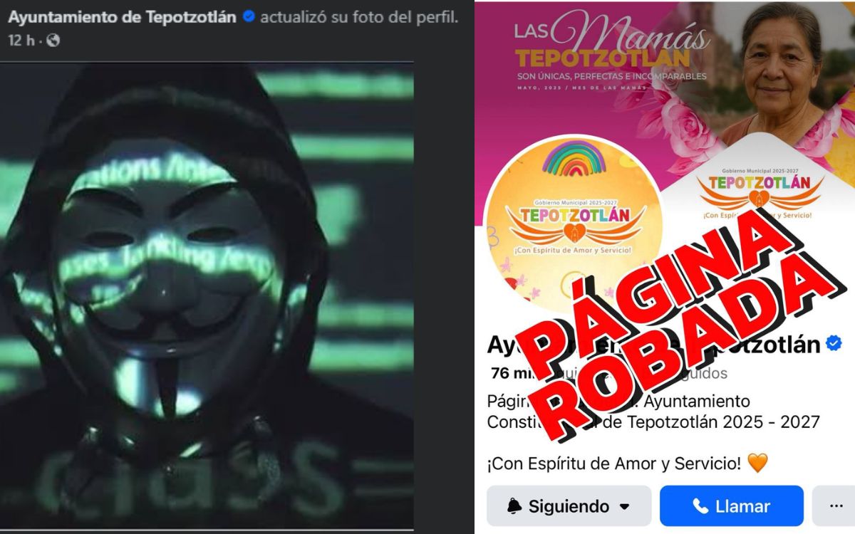 Edomex: Hackean página de Tepotzotlán y colocan imágenes de ‘Anonymous’