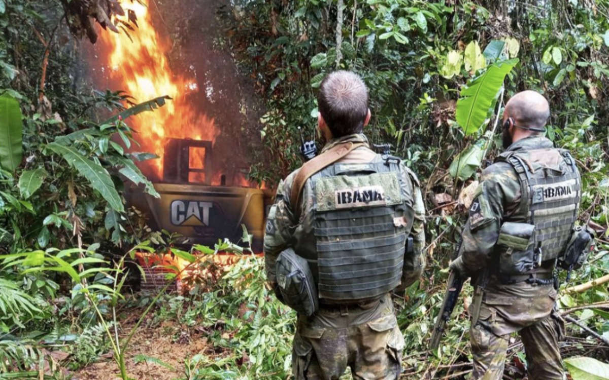 Fuerzas federales han estado expulsando a quienes practican la minería ilegal del oro de áreas protegidas, como el territorio indígena Munduruku en el estado de Pará, en la Amazonía brasileña. Foto: cortesía Policía Federal de Brasil