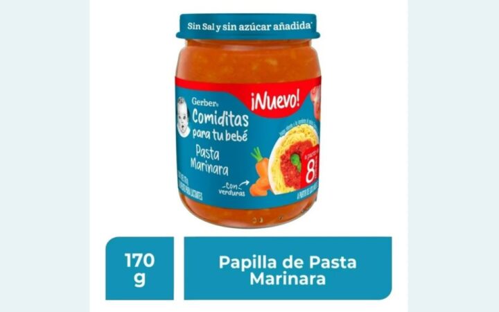 EPC alerta sobre dar a bebés Gerber Pasta Marinara