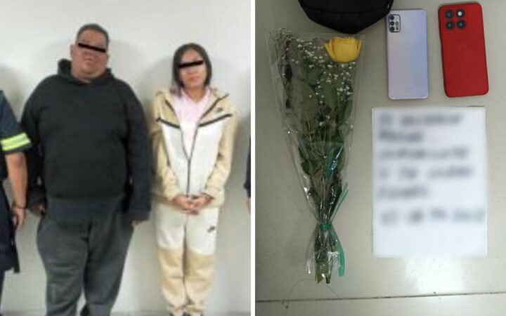 Intentan linchar y detienen a pareja de presuntos extorsionadores que entregaba flores Intentan linchar y detienen a pareja de presuntos extorsionadores que entregaba flores