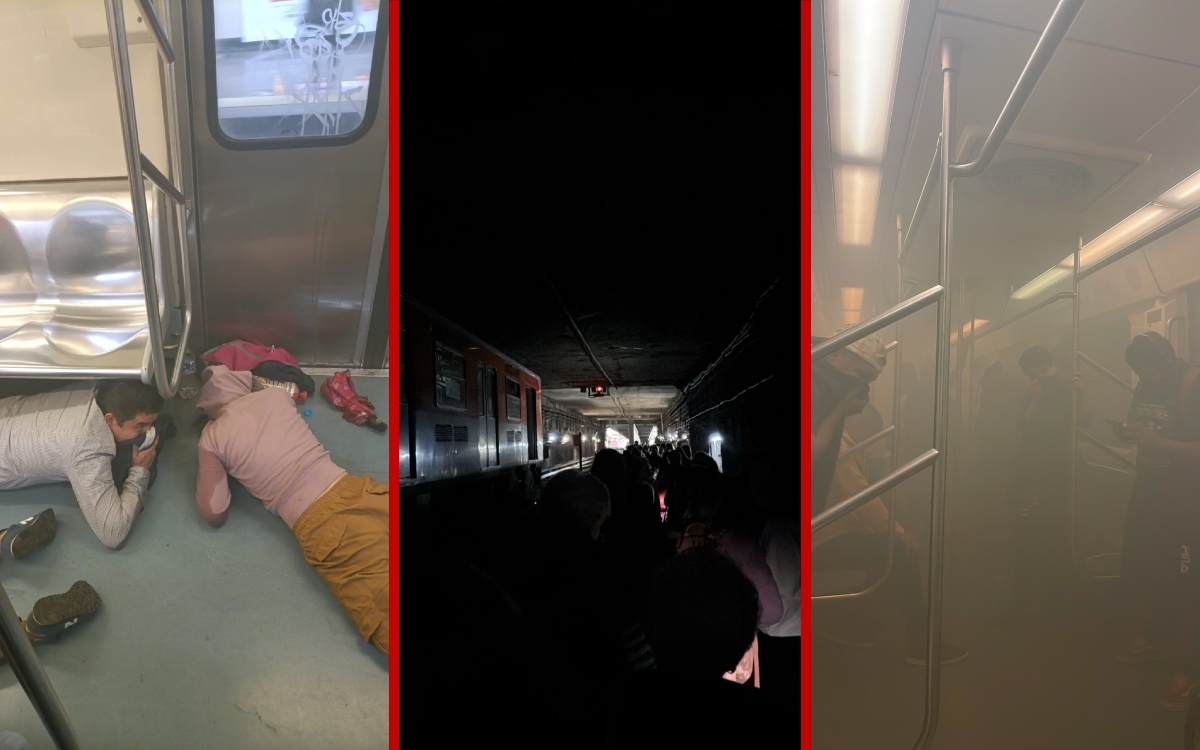 Desalojan a usuarios del Metro por humo en vagones | Video