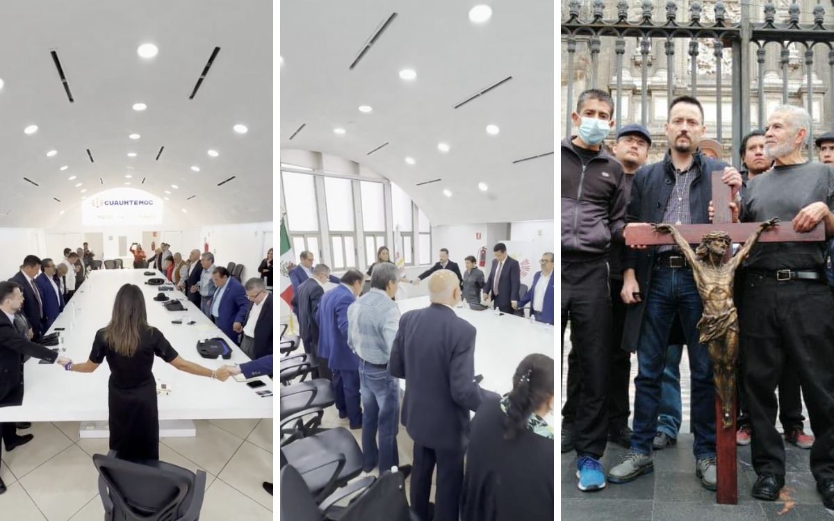 Alessandra Rojo se reúne con grupo de ultraderecha; rezan en oficina de gobierno Alessandra Rojo se reúne con grupo de ultraderecha; rezan en oficina de gobierno