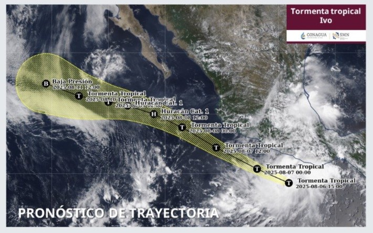 'Ivo': se prevé que tormenta tropical evolucionará a huracán 'Ivo': se prevé que tormenta tropical evolucionará a huracán