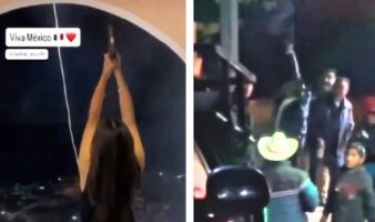 Alcaldes y familiares realizan disparos al aire durante Grito de Independencia en Veracruz