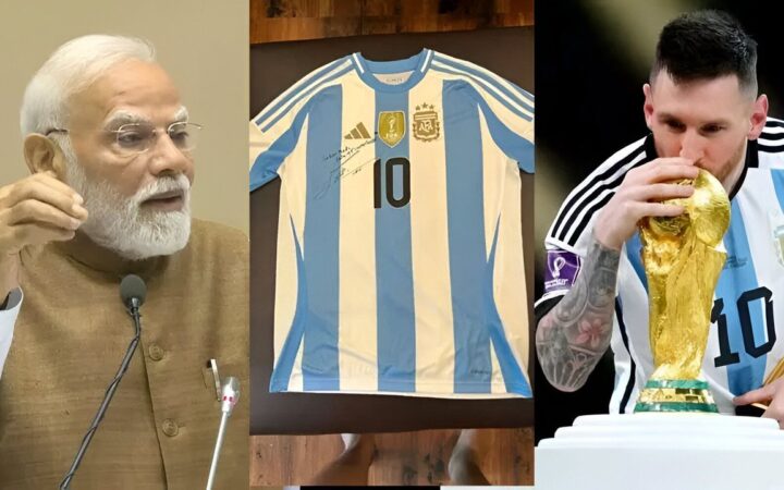 Leo Messi envía regalo autografiado al primer ministro hindú Leo Messi envía regalo autografiado al primer ministro hindú