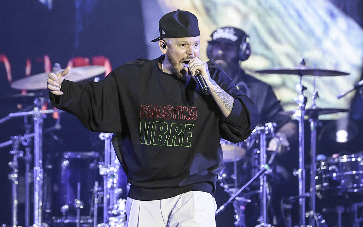 Residente regresó al Zócalo con un grito por ‘Palestina libre’ Residente regresó al Zócalo con un grito por ‘Palestina libre’
