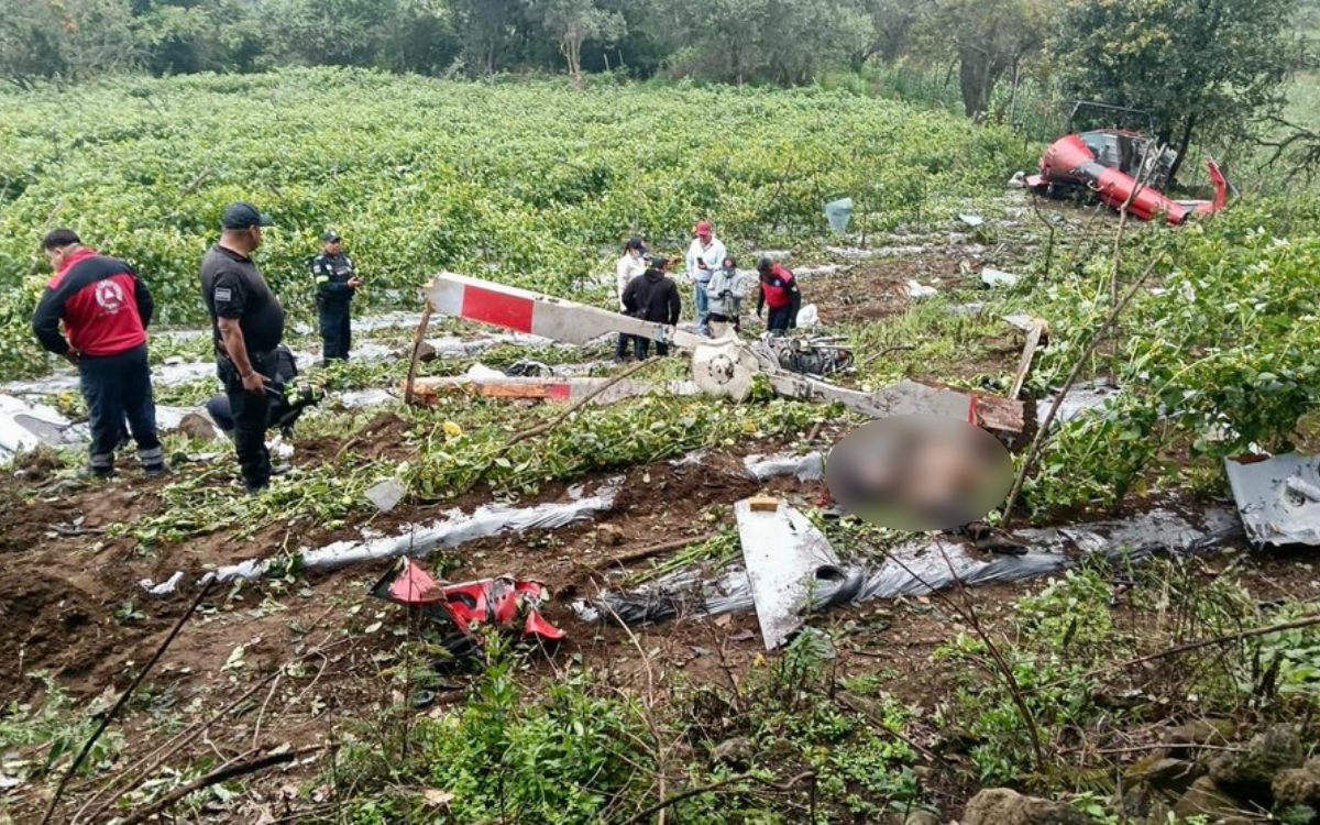 Se desploma helicóptero en Edomex; hay dos muertos Se desploma helicóptero en Edomex; hay dos muertos