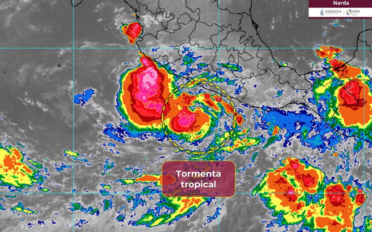 La tormenta Narda se fortalece; provocará lluvias intensas y fuertes vientos en el Pacífico La tormenta Narda se fortalece; provocará lluvias intensas y fuertes vientos en el Pacífico