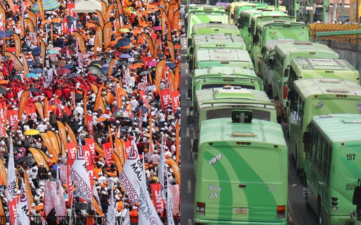 Desbordan autobuses CDMX para evento de Sheinbaum; asistieron más de 400 mil personas, dice el gobierno