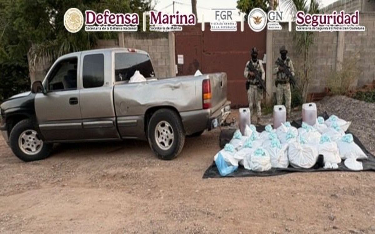 Sinaloa | Aseguran 23 kilos y más de 211 mil pastillas de fentanilo: Harfuch Sinaloa | Aseguran 23 kilos y más de 211 mil pastillas de fentanilo: Harfuch