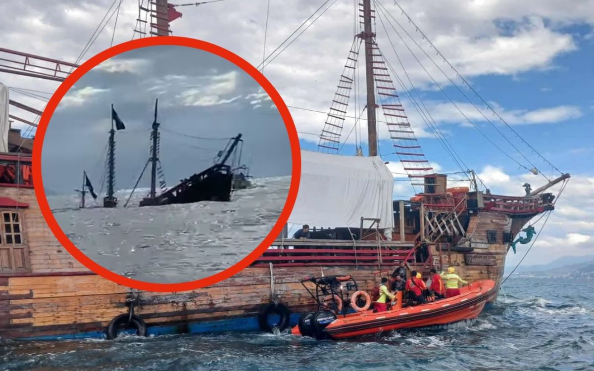 Se hunde 'La Marigalante', réplica de la Santa María en Vallarta Se hunde 'La Marigalante', réplica de la Santa María en Vallarta
