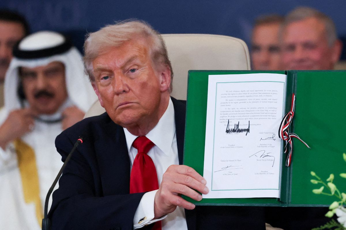 Trump y homólogos de Egipto, Qatar y Turquía firman acuerdo de paz en la Franja de Gaza; 'Nunca antes se había visto tanta felicidad': Trump Trump y homólogos de Egipto, Qatar y Turquía firman acuerdo de paz en la Franja de Gaza; 'Nunca antes se había visto tanta felicidad': Trump