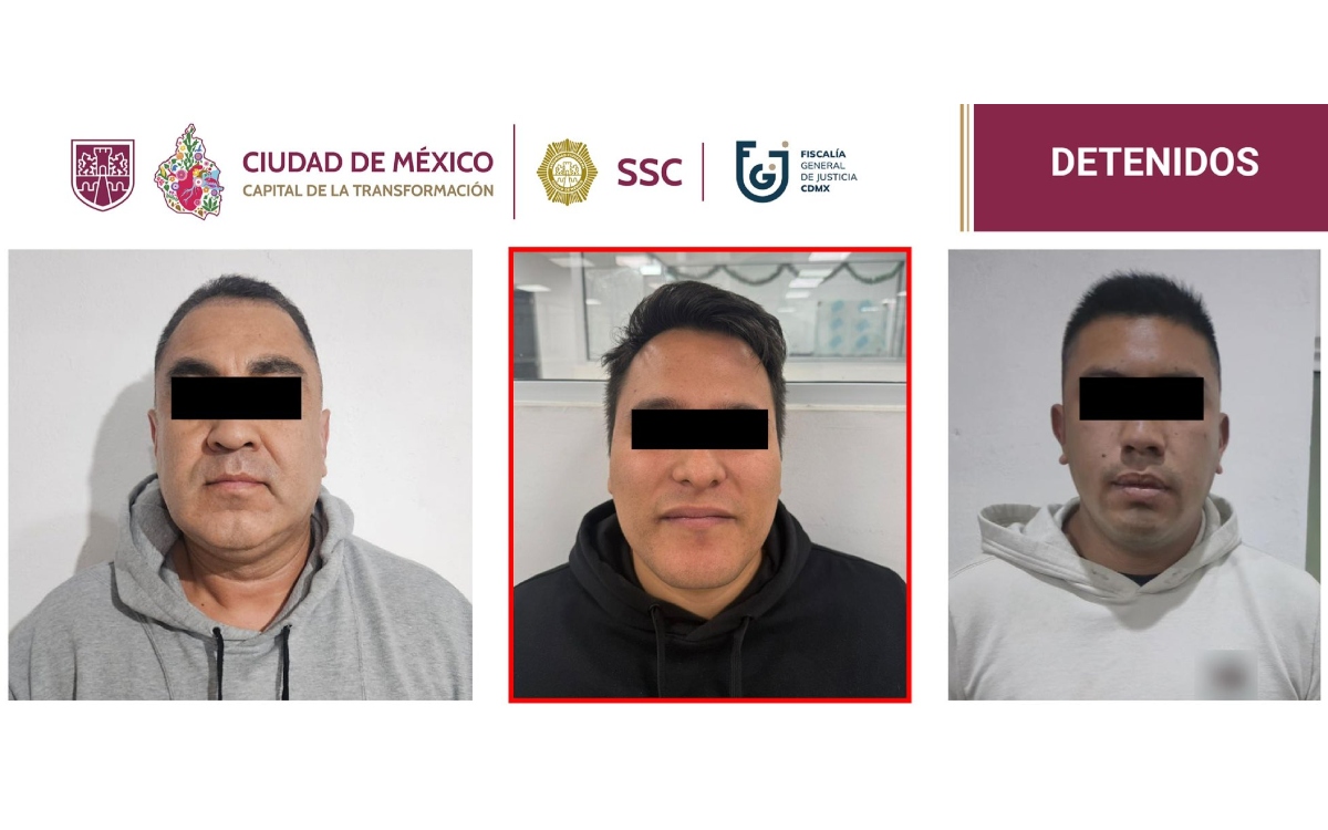 Detienen en CDMX a tres integrantes del grupo criminal 'Los Rodolfos'
