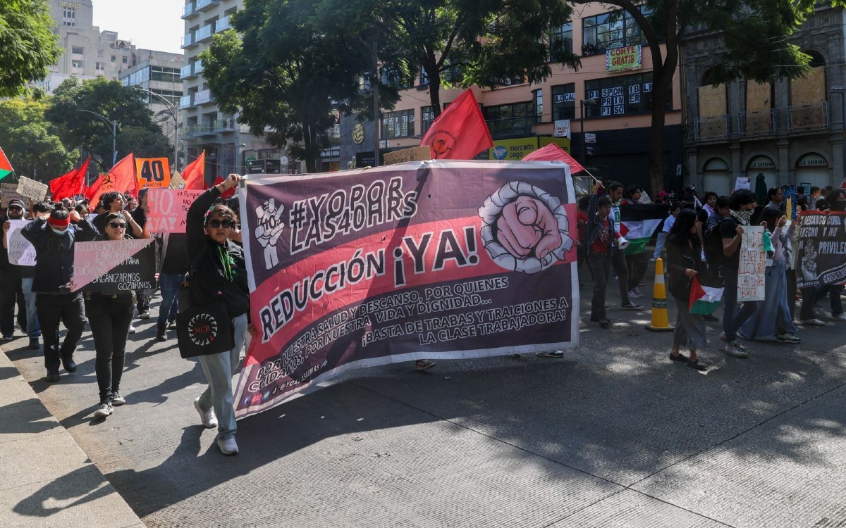 Marchan para exigir reforma de las 40 horas laborales