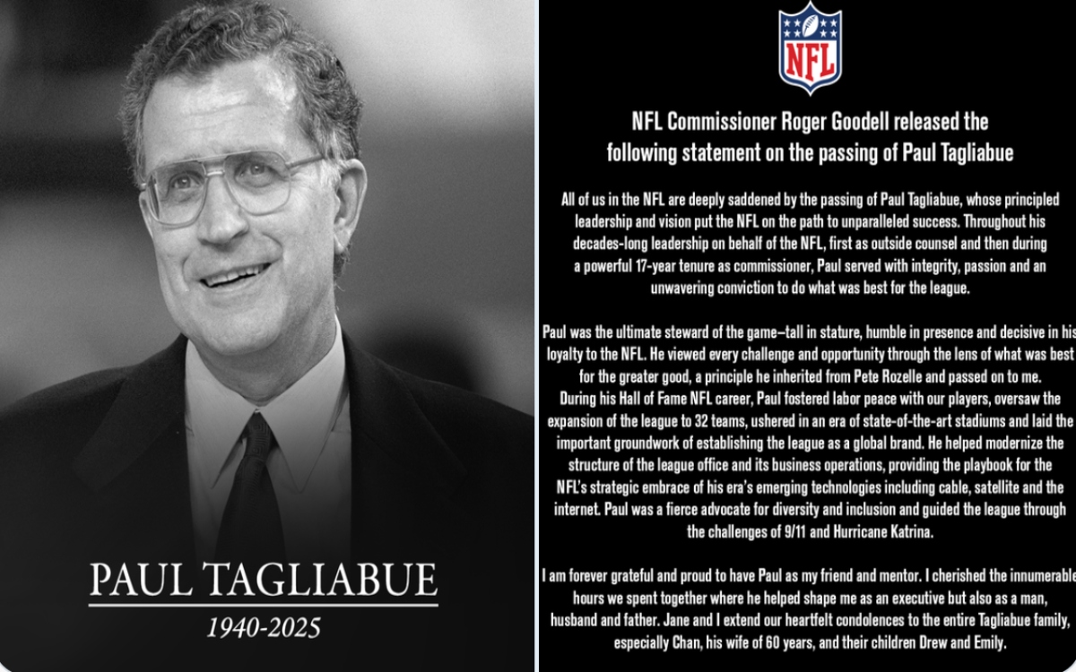 Fallece Paul Tagliabue, excomisionado de la NFL, a los 84 años Fallece Paul Tagliabue, excomisionado de la NFL, a los 84 años