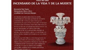 Exhiben por primera vez incensiario teotihuacano relacionado con el culto a la vida y la muerte a la
