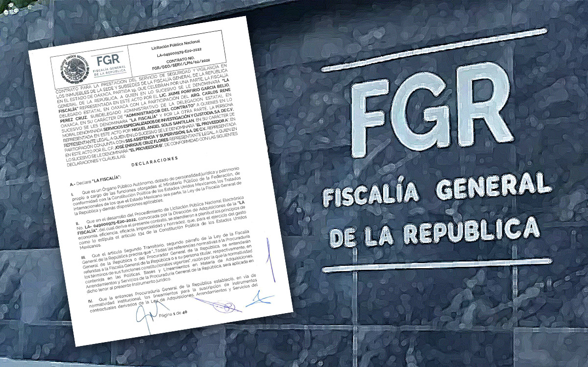 Empresa que vigilaba instalaciones de la FGR aparece en expediente por tráfico de armas y huachicol: MCCI