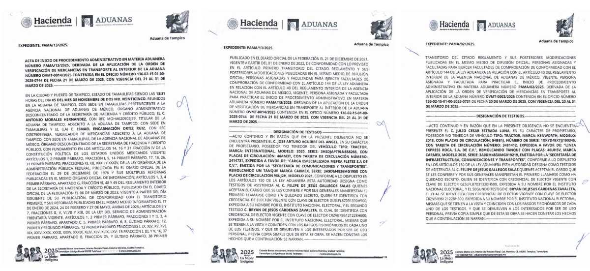 El SAT inició en noviembre de 2025 procedimientos de revisión a pipas involucradas con la descarga del combustible ilegal que transportaba el buque Challenge Procyon
