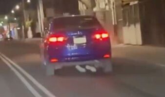 Localizan abandonado coche que arrastró a motociclista