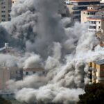 Ataque aéreo israelí en Dahieh, en los suburbios del sur de Beirut, Líbano, 6 de marzo de 2026. (Foto: EFE/WAEL HAMZEH)