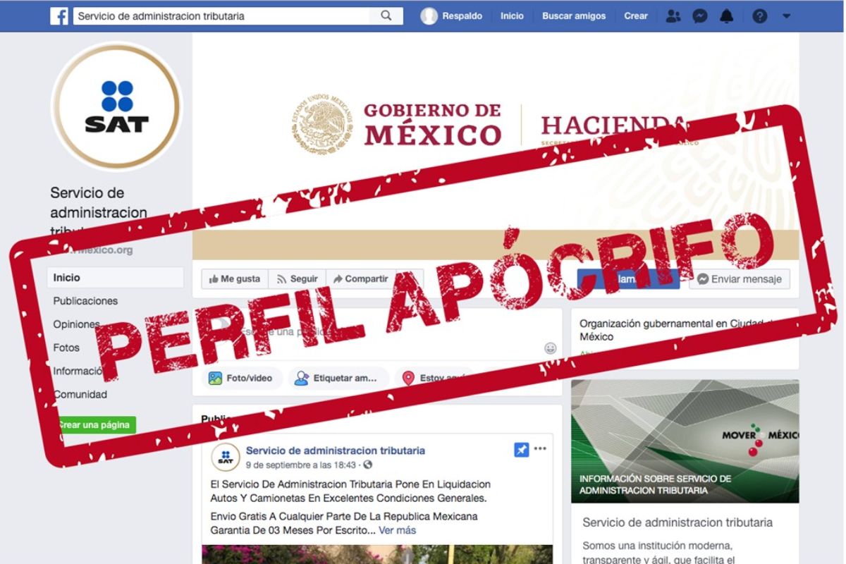 Detecta SAT 18 perfiles que suplantan su identidad para cometer fraudes