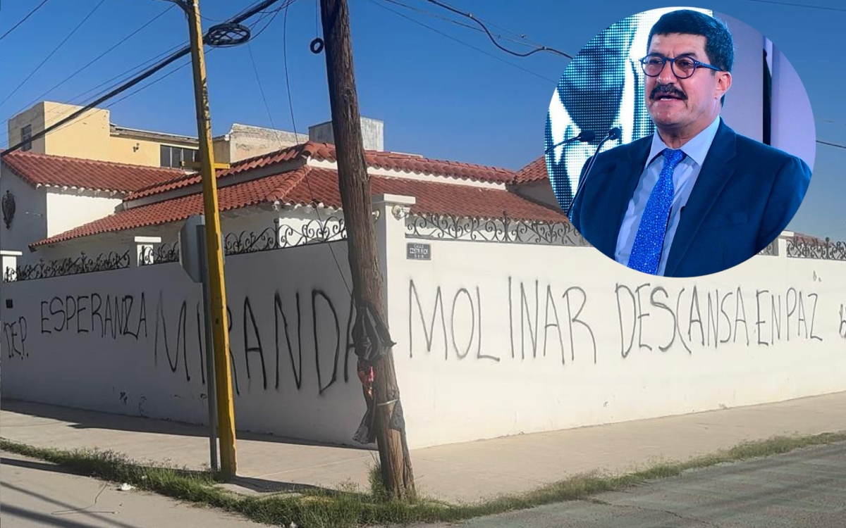 Vandalizan casa del senador Javier Corral; dejan arreglo funerario Vandalizan casa del senador Javier Corral; dejan arreglo funerario