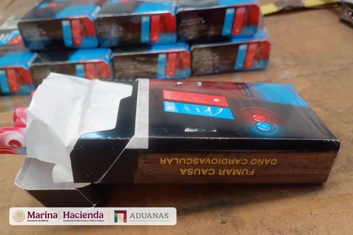 Aduanas asegura en el AICM 1.2 millones de cigarrillos ilega
