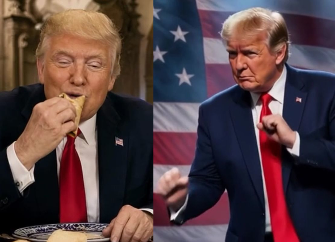 Trump publica video con IA donde aparece comiendo tacos con 