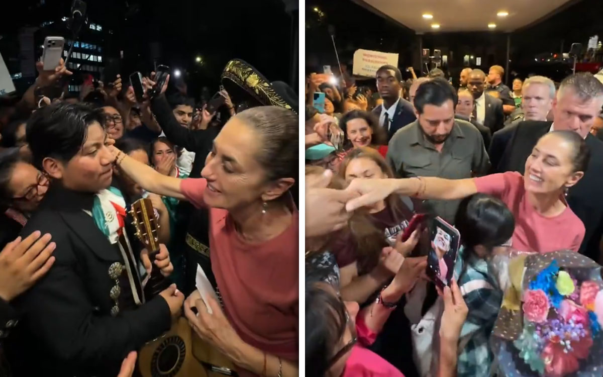 Sheinbaum llega a Nueva York para asistir a la final del Mundial 2026; la reciben con mariachis Sheinbaum llega a Nueva York para asistir a la final del Mundial 2026; la reciben con mariachis