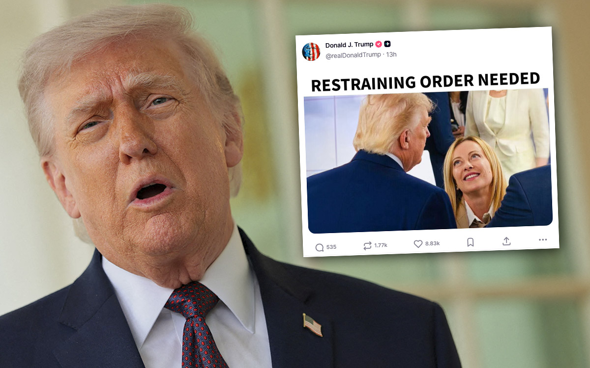 Trump se burla de Meloni al decir que necesita una 'orden de alejamiento' antes de la cumbre de la OTAN Trump se burla de Meloni al decir que necesita una 'orden de alejamiento' antes de la cumbre de la OTAN